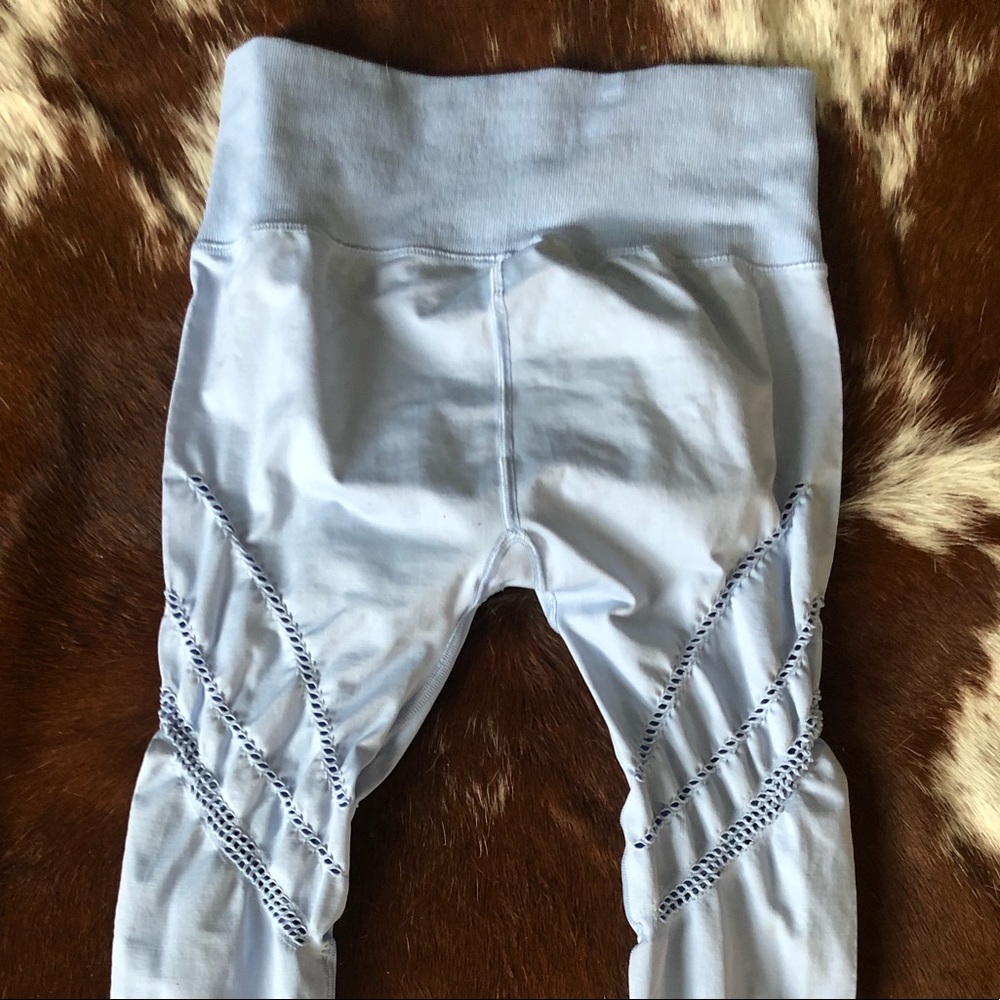 Alo yoga UV blue cutout full length pants SOLD - Picture 3 of 4